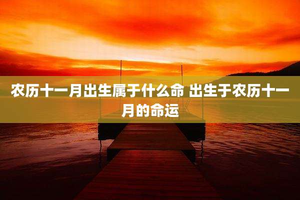 农历十一月出生属于什么命 出生于农历十一月的命运