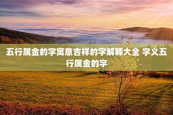 五行属金的字寓意吉祥的字解释大全 字义五行属金的字