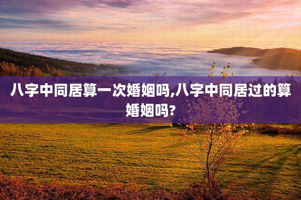 八字中同居算一次婚姻吗,八字中同居过的算婚姻吗?