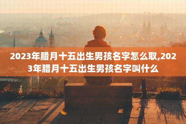 2023年腊月十五出生男孩名字怎么取,2023年腊月十五出生男孩名字叫什么