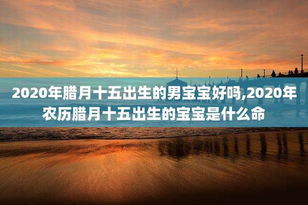 2020年腊月十五出生的男宝宝好吗,2020年农历腊月十五出生的宝宝是什么命