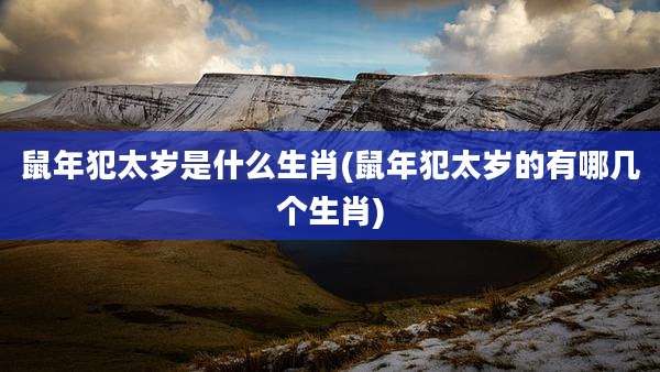 鼠年犯太岁是什么生肖(鼠年犯太岁的有哪几个生肖)