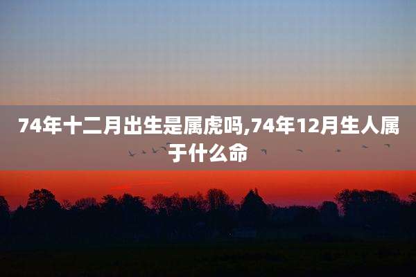 74年十二月出生是属虎吗,74年12月生人属于什么命