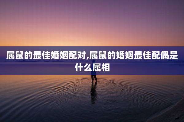 属鼠的最佳婚姻配对,属鼠的婚姻最佳配偶是什么属相