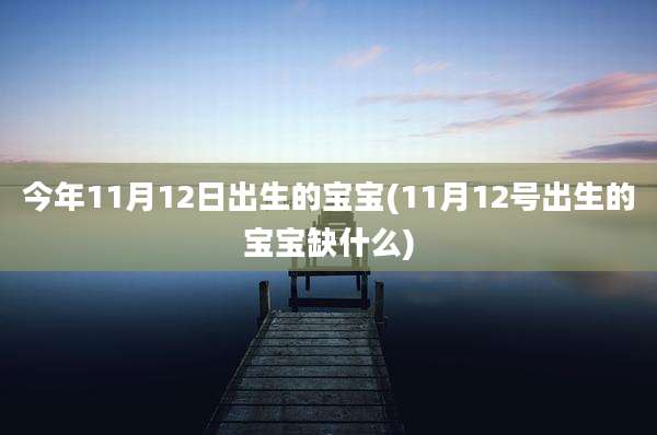 今年11月12日出生的宝宝(11月12号出生的宝宝缺什么)