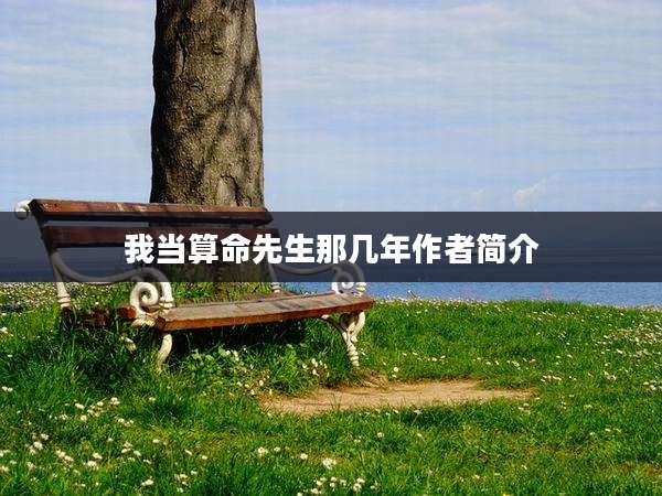 我当算命先生那几年作者简介