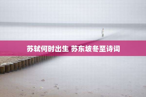 苏轼何时出生 苏东坡冬至诗词