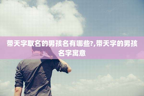 带天字取名的男孩名有哪些?,带天字的男孩名字寓意