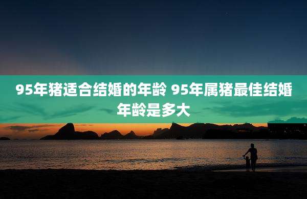 95年猪适合结婚的年龄 95年属猪最佳结婚年龄是多大