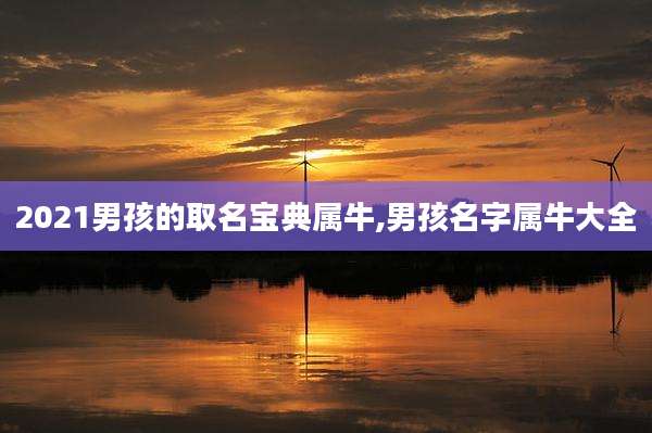 2021男孩的取名宝典属牛,男孩名字属牛大全