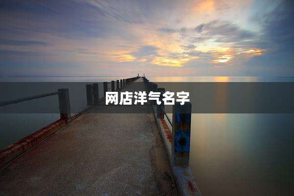 网店洋气名字