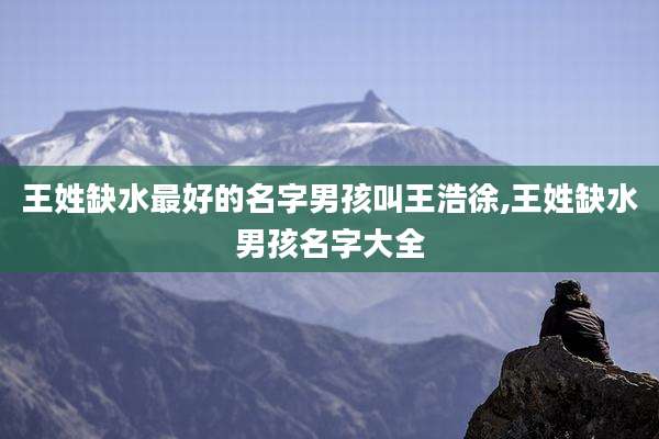 王姓缺水最好的名字男孩叫王浩徐,王姓缺水男孩名字大全
