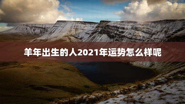 羊年出生的人2021年运势怎么样呢