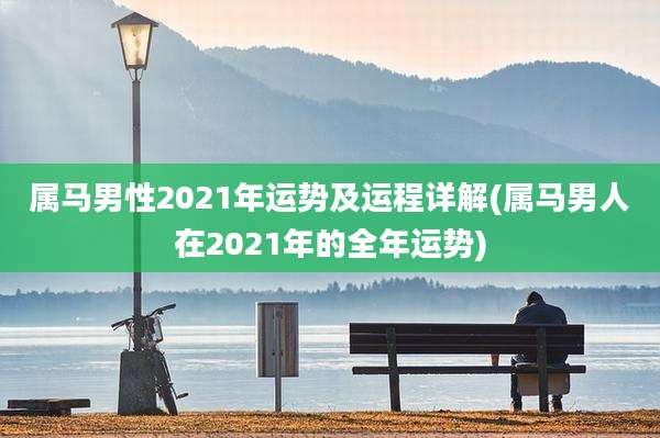 属马男性2021年运势及运程详解(属马男人在2021年的全年运势)