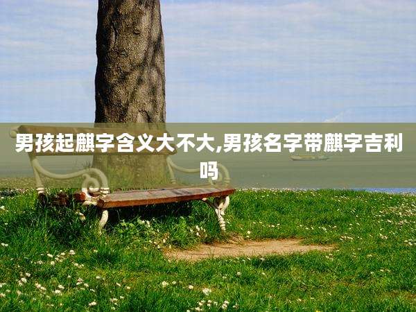 男孩起麒字含义大不大,男孩名字带麒字吉利吗