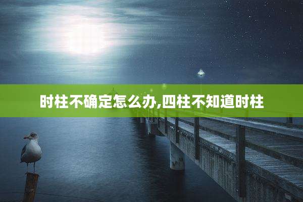 时柱不确定怎么办,四柱不知道时柱