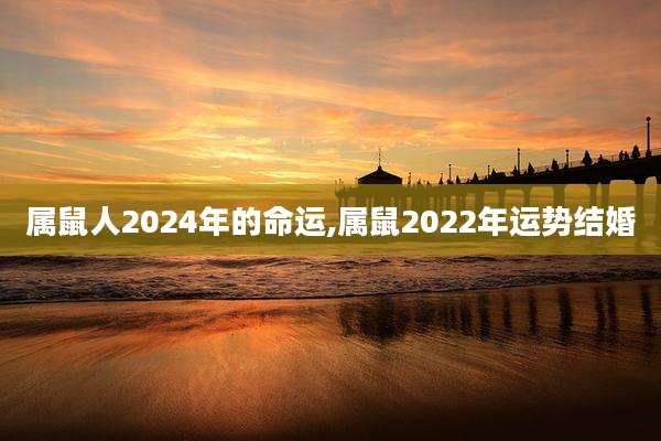 属鼠人2024年的命运,属鼠2022年运势结婚
