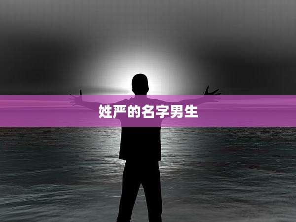 姓严的名字男生