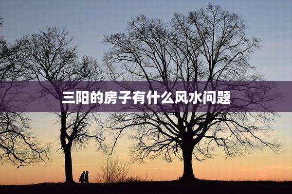 三阳的房子有什么风水问题
