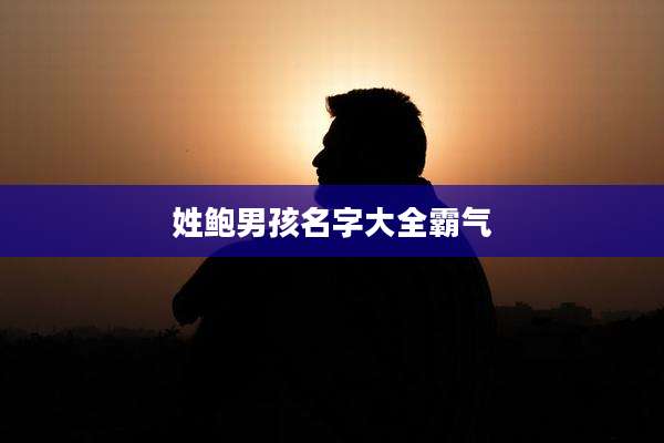 姓鲍男孩名字大全霸气
