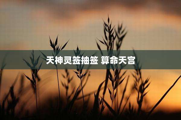 天神灵签抽签 算命天宫