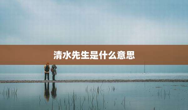 清水先生是什么意思