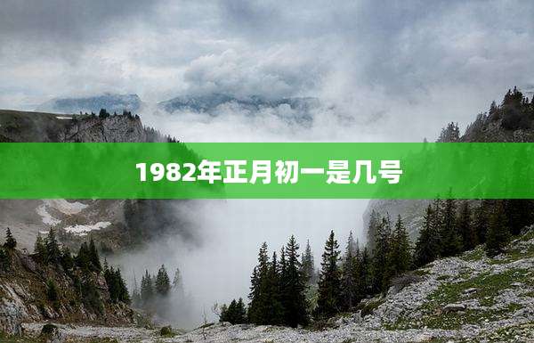 1982年正月初一是几号