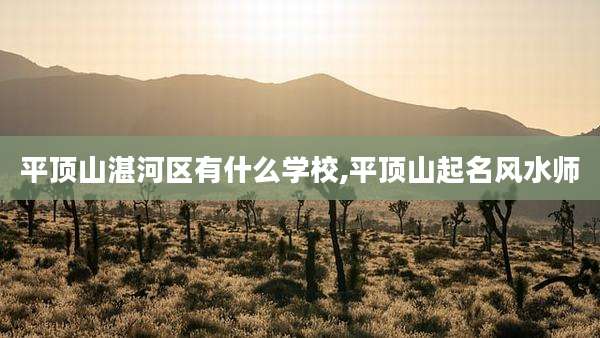 平顶山湛河区有什么学校,平顶山起名风水师