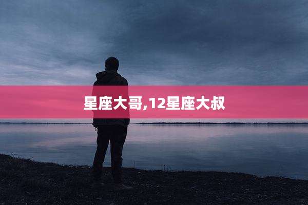 星座大哥,12星座大叔