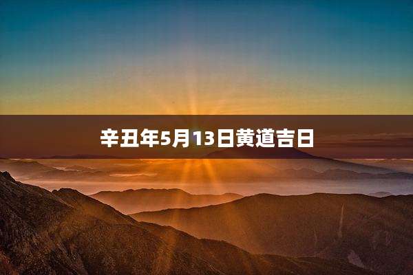 辛丑年5月13日黄道吉日