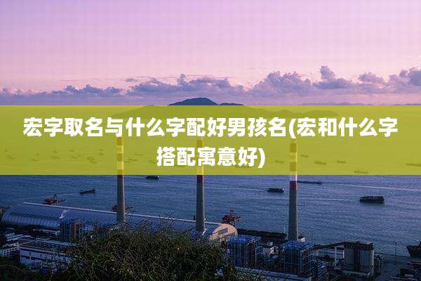 宏字取名与什么字配好男孩名(宏和什么字搭配寓意好)