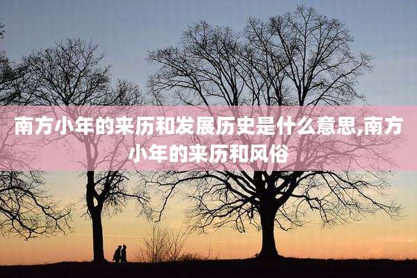 南方小年的来历和发展历史是什么意思,南方小年的来历和风俗