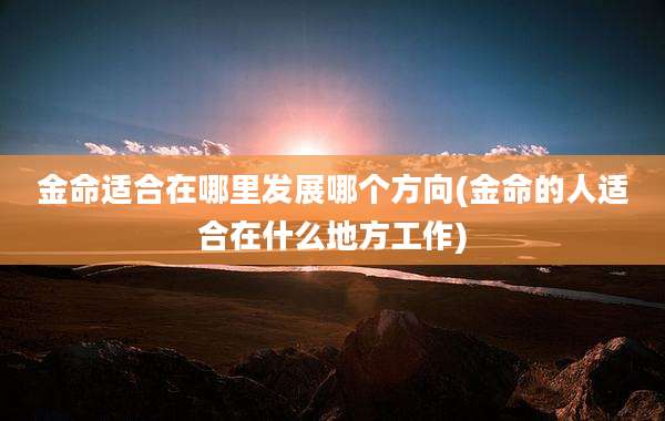 金命适合在哪里发展哪个方向(金命的人适合在什么地方工作)