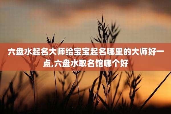 六盘水起名大师给宝宝起名哪里的大师好一点,六盘水取名馆哪个好