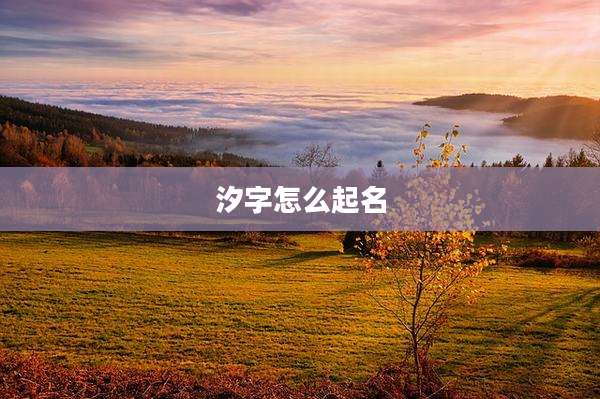 汐字怎么起名