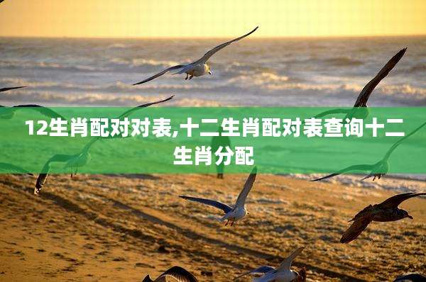 12生肖配对对表,十二生肖配对表查询十二生肖分配