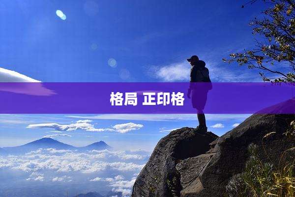 格局 正印格
