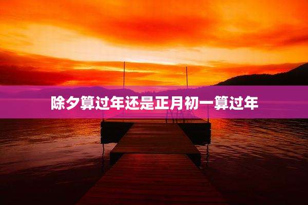 除夕算过年还是正月初一算过年