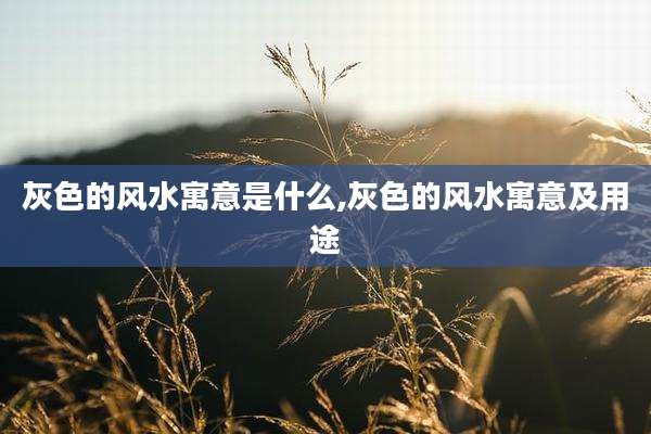 灰色的风水寓意是什么,灰色的风水寓意及用途