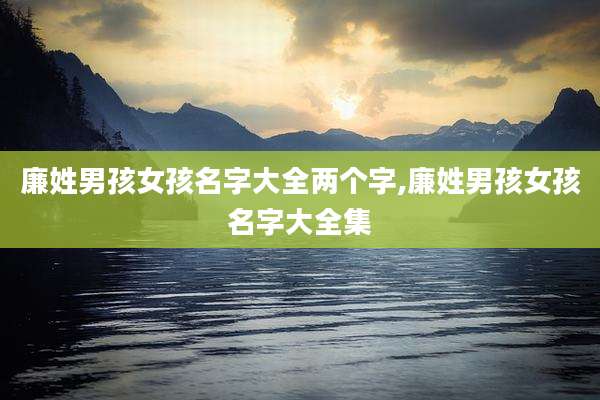 廉姓男孩女孩名字大全两个字,廉姓男孩女孩名字大全集