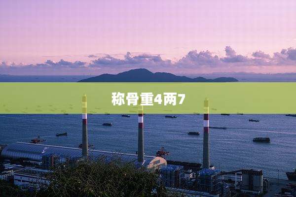 称骨重4两7