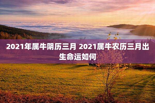 2021年属牛阴历三月 2021属牛农历三月出生命运如何