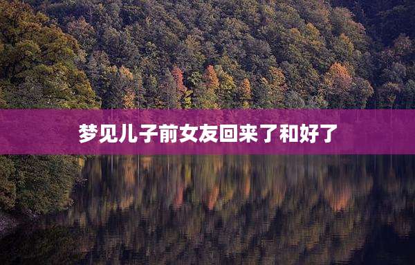 梦见儿子前女友回来了和好了