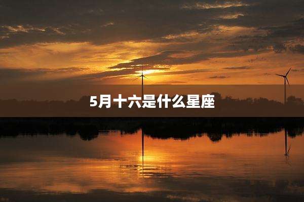 5月十六是什么星座