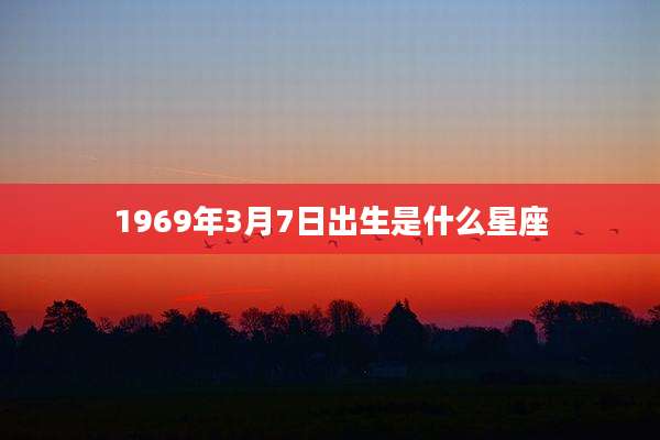 1969年3月7日出生是什么星座