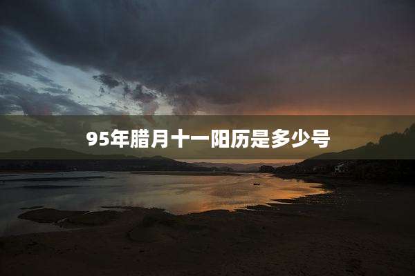 95年腊月十一阳历是多少号