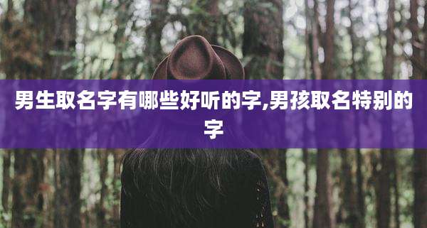 男生取名字有哪些好听的字,男孩取名特别的字