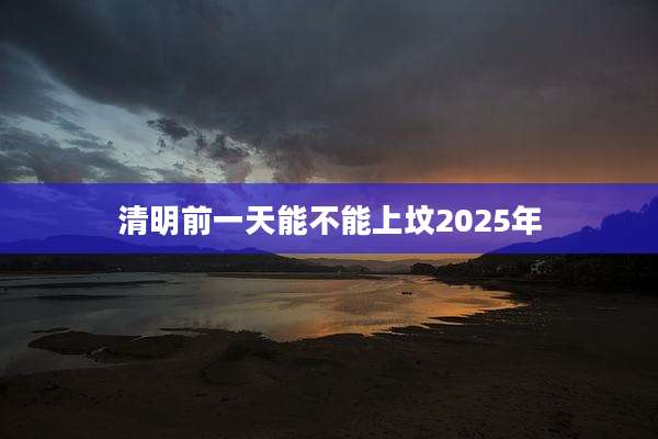 清明前一天能不能上坟2025年