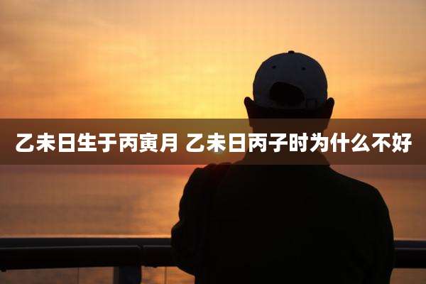 乙未日生于丙寅月 乙未日丙子时为什么不好