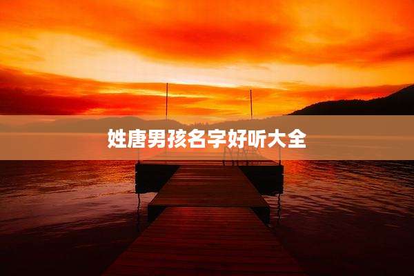 姓唐男孩名字好听大全